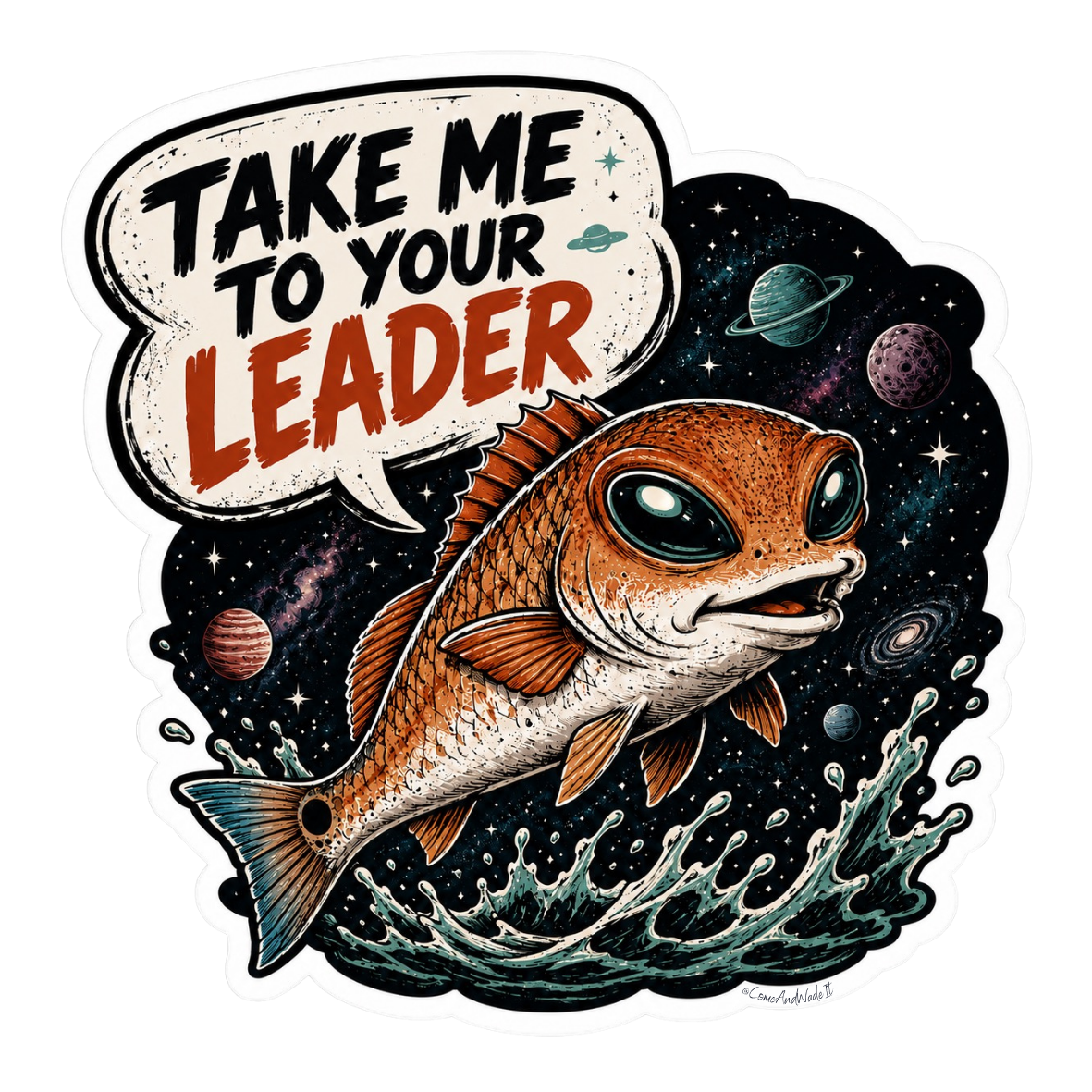 Take Me to Your Leader – Sticker