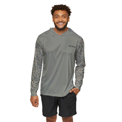 Come and Wade It Hoodie | Fishing Graphic, Camo Sleeves, Angler Design